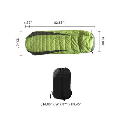 Outdoor Duck Down Wide Mummy Style Sleeping Bag Winter Sleeping Bags For Hiking