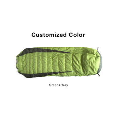 Outdoor Duck Down Wide Mummy Style Sleeping Bag Winter Sleeping Bags For Hiking
