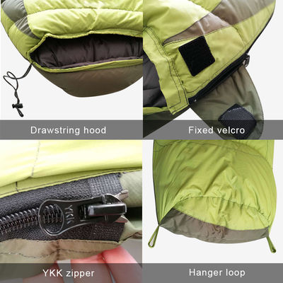 Outdoor Duck Down Wide Mummy Style Sleeping Bag Winter Sleeping Bags For Hiking