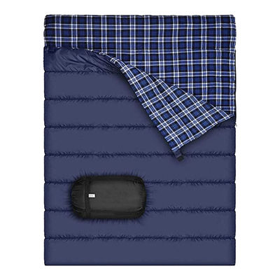 Lightweight Cotton Flannel Double Sleeping Bag Double Sleeping Bag  For Camping