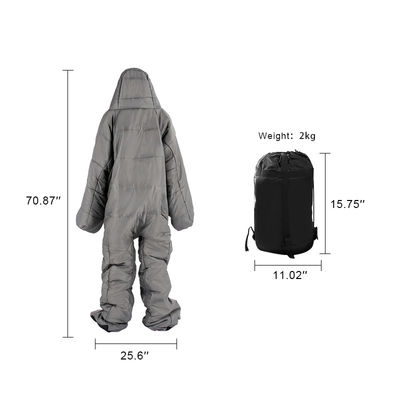 70.9" Large Humanoid Outdoor Camping Sleeping Bags Wearable Sleeping Bag Single Person