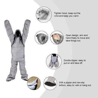 70.9" Large Humanoid Outdoor Camping Sleeping Bags Wearable Sleeping Bag Single Person