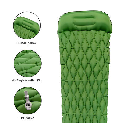 40D Nylon TPU Outdoor Sleeping Pad Ultralight Inflatable Sleeping Pad Hiking Air Mattress