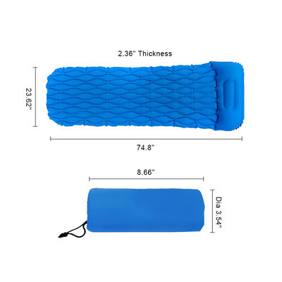 40D Nylon TPU Outdoor Sleeping Pad Ultralight Inflatable Sleeping Pad Hiking Air Mattress