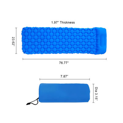 Innovative Inflatable Camping Mat Built-In Pillow Comfort Sleeping Pad Camping