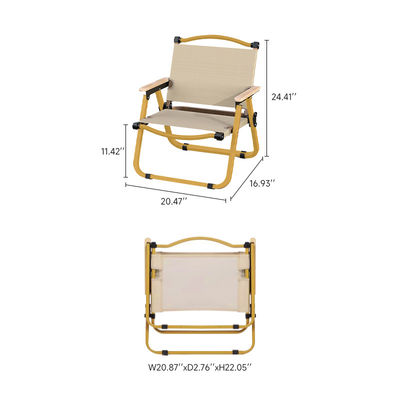 Long Lasting Metal Portable Camping Chair Folding Black Comfortable