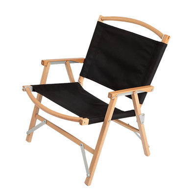 Durable Light Portable Camping Chair Hard Arm Beech Wood Most Comfortable