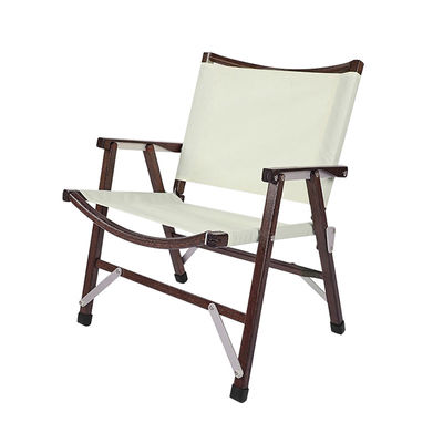 China Classic Folding Camping Portable Wooden Chair With Carry Bag