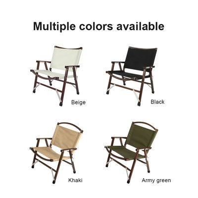 China Classic Folding Camping Portable Wooden Chair With Carry Bag