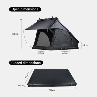 300gsm Polyester Fabric Material Camper Alu Fast Fit Hard Shell Roof Top Tent 212x131x155cm