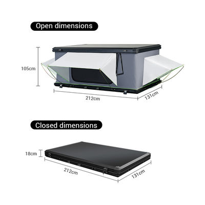 Great View And Ventilation Aluminium Pop Up Roof Top Tent Car Roof Tent Camping For 3-4 Person