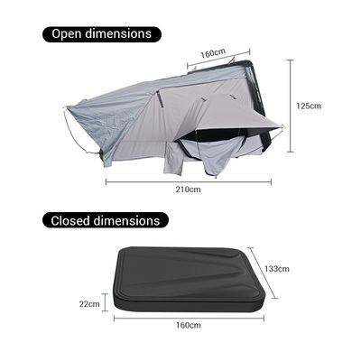 Customized Professional Abs Hard Shell Roof Top Tents Side Folding Camper Van Roof Tent