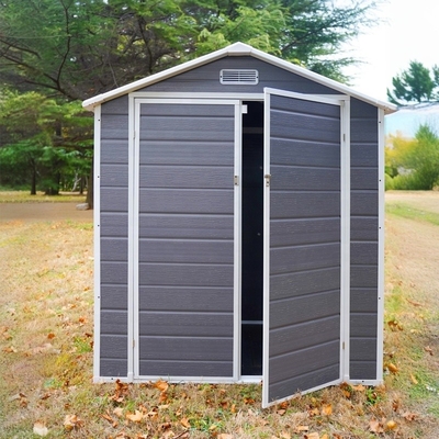 Weather Resistance Plastic Garden Shed 6X4Ft Double Swing Door Outdoor Storage Shed