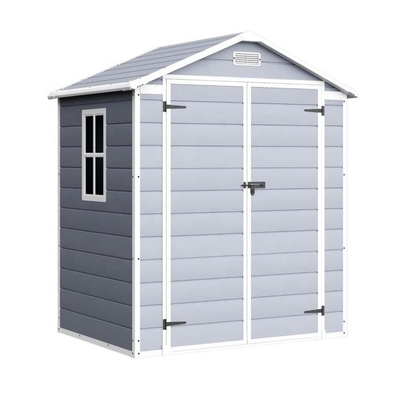 Weather Resistance Plastic Garden Shed 6X4Ft Double Swing Door Outdoor Storage Shed