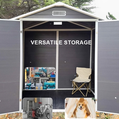 Flat Pack Plastic Garden Sheds Easy Assembly Modern Style Outdoor Garden Shed