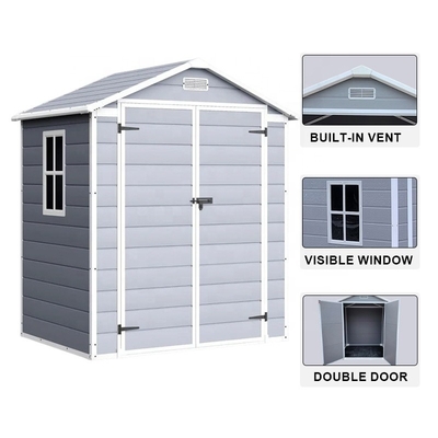 Flat Pack Plastic Garden Sheds Easy Assembly Modern Style Outdoor Garden Shed