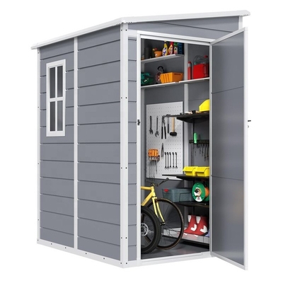 Waterproof Plastic Small Lean Outdoor Shed Outdoor Storage Shed For Garden Tools