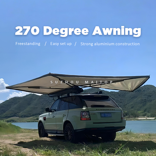 270° Legless Car Awning Tent fully deployed